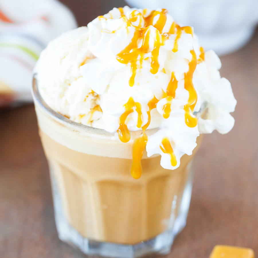 French Vanilla and Caramel Affogato Frappe - The PKP Way